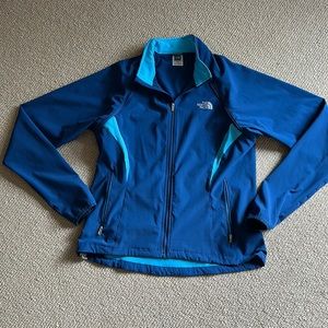 North face Women’s sz M EUC barely worn! Full zip blue two tone running jacket